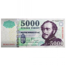 5000 Forint Bankjegy 2010 BB aUNC-UNC, hajtatlan