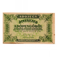 50000 Adópengő 1946 P50B VF koveteles és per jel hiba