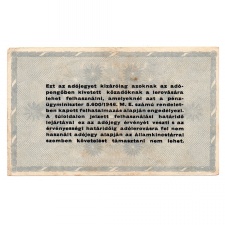 500000 Adópengő 1946 P52A F világos alapnyomat a hátoldalon