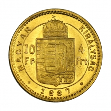 Ferenc József  4 Forint 1887 K-B