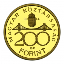 2014 Deák Ferenc 200 Forint Piefort aranyleveret