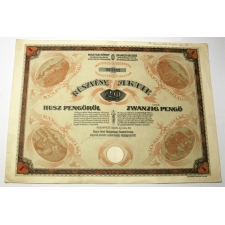 1926 Magyar-Német Mezőgazdasági Rt. 20 Pengő Részvény