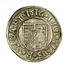 II. Lajos Denár 1516 K-G ÉH.: 673.m