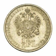 Ferenc József 1/4 Florin 1861 V