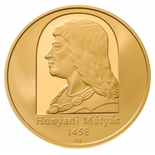 Hunyadi Mátyás arany 50000 Forint 2008 PP 10g