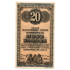 1916 Sopronnyék 20 Korona