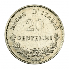 Vittorio Emanuele 20 Centimisi 1863 M