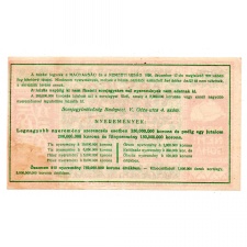 A Magyar Nemzeti Szövetség 5000 Korona Irredenta Sorsjegy 1926
