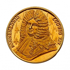 A Nap király XIV. Lajos arany emlékérem PP