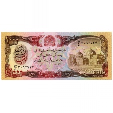 Afganisztán 1000 Afgáni Bankjegy 1991