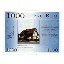 Alsómocsolád 1000 Rigac bankó helyi városi szükségpénz