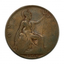 Anglia VII. Eduárd 1 Penny 1906
