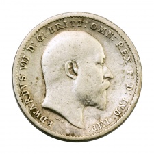 Anglia VII. Eduárd ezüst 3 Penny 1902