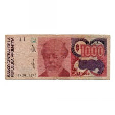 Argentina 1000 Australes Bankjegy 1988-1990  P329c aF