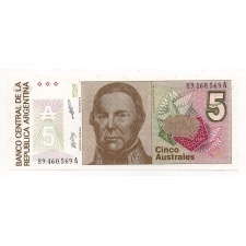 Argentina 5 Austral Bankjegy 1985-1990 P324b