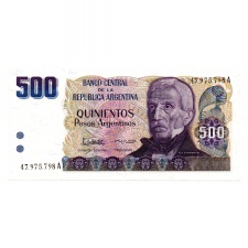 Argentina 500 Pesos Argentinos Bankjegy 1984  P316a