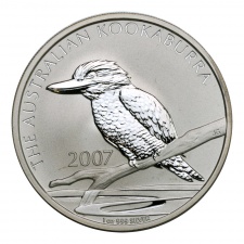 Ausztrália 1 Dollár 2007 PP Kookaburra 1 Uncia színezüst