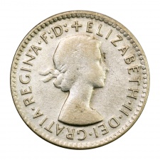 Ausztrália ezüst 3 Pence 1955