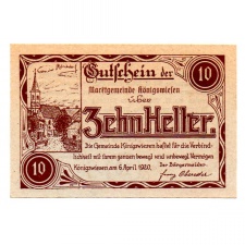Ausztria Notgeld Königswiesen 10 Heller 1920 