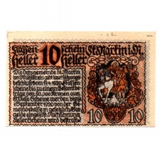 Ausztria Notgeld Sankt Martin im Mühlkreis 10 Heller 1920 