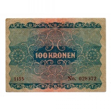 Ausztria 100 Korona Bankjegy 1922 VF