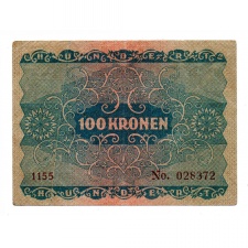 Ausztria 100 Korona Bankjegy 1922 VF