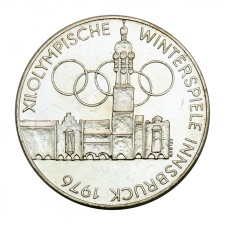 Ausztria 100 Schilling 1975 BU Bécs Téli Olimpia, címerpajzs