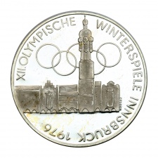 Ausztria 100 Schilling 1975 PP Bécs Téli Olimpia, címerpajzs