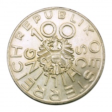 Ausztria 100 Schilling 1976 BU Johann Nestroy