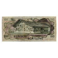 Ausztria 100 Schilling Bankjegy 1969 II. kiadás P146a