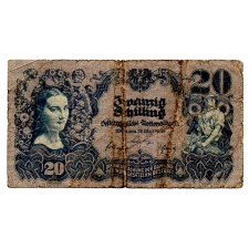 Ausztria 20 Schilling Bankjegy 1945