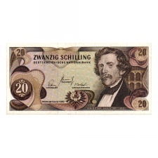 Ausztria 20 Schilling Bankjegy 1967 VF