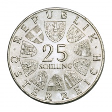 Ausztria 25 Schilling 1968 BU Lukas von Hildebrandt