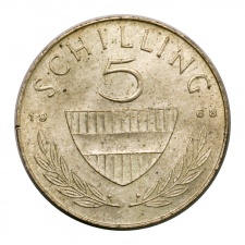 Ausztria 5 Schilling 1968 Ag