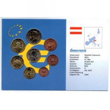 Ausztria Euro forgalmisor 2002 bliszterben