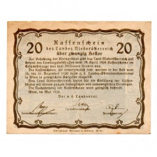 Ausztria Niederösterreich 20 Heller 1920 PS110a