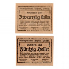 Ausztria Notgeld Altheim 20-50 Heller 1920 2db