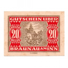 Ausztria Notgeld Braunau am Inn 20 Heller 1920