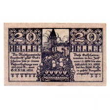 Ausztria Notgeld Freistadt 20 Heller 1920