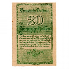 Ausztria Notgeld Goisern 20 Heller 1920