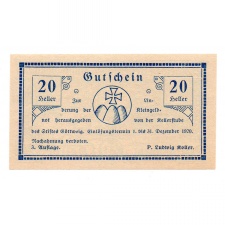 Ausztria Notgeld Göttweigi Apátság 20 Heller 1920