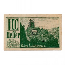 Ausztria Notgeld Gramastetten 10 Heller 1920