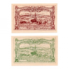 Ausztria Notgeld Grieskirchen 50-50 Heller 1920 2db