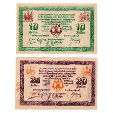 Ausztria Notgeld Haag am Hausruck 10-20 Heller 1920 2db