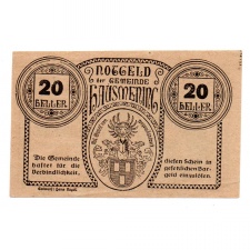 Ausztria Notgeld Hausmening 20 Heller 1920