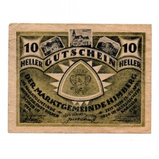 Ausztria Notgeld Himberg 10 Heller 1920