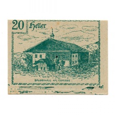 Ausztria Notgeld Innerschwandt 20 Heller 1920 nyomdahibás