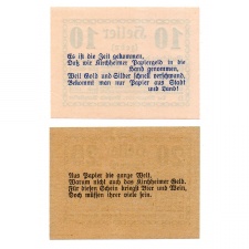 Ausztria Notgeld Kirchheim 10-20 Heller 1920