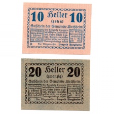 Ausztria Notgeld Kirchheim 10-20 Heller 1920