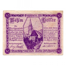 Ausztria Notgeld Klein-Pöchlarn 10 Heller 1920